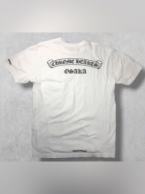 Chrome Hearts OSAKA Exclusive Scroll Label Logo T-Shirt - White